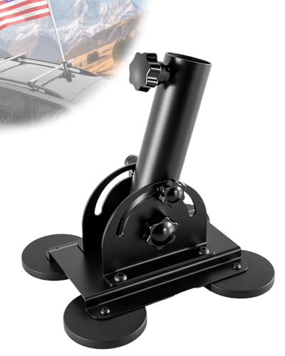 HZSIFU Magnetic Flag Pole Holder for 5th Wheel RV Hitch Camper and Trailer No-Drill Flag Pole Mount 180 Adjustable Angle