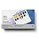 Winsor & Newton 0390373 Cotman Pocket Plus Aquarellfarben Set, lebendige Wasserfarben mit hoher Lichtechtheit, große Farbauswahl, Alterungsbeständig - 12 Farben in 1/2 Näpfen, Mischpalette, Pinsel