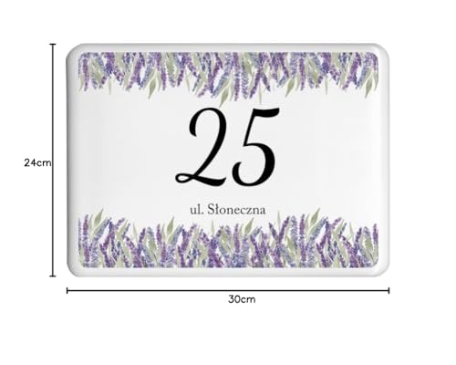 Plaque d'adresse violette fleurie pour donner une âme à votre maison - 2