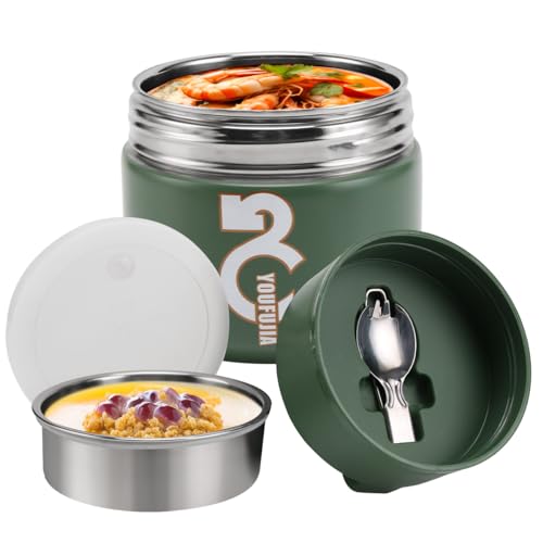 Thermobehälter für Essen, 1300ml Edelstahl Warmhaltebehälter für Essen Kinder, Thermo Lunchbox...