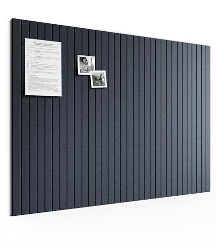 Bumusty 48"x 36" Large Felt Bulletin Board Tiles, Deep Charcoal Blue