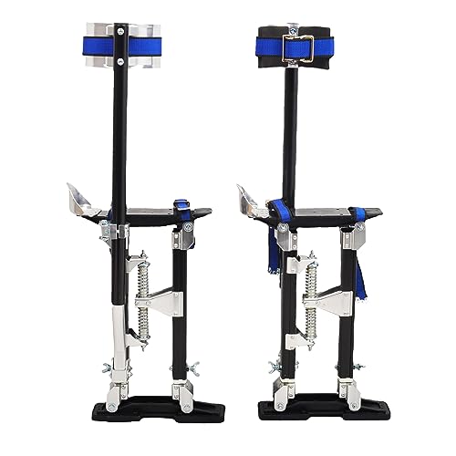 GESEXI 15”-23” Drywall Stilts Aluminum Tool Adjustable for Painters Walking Painting Taping, Black