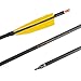 SHARROW 33 inch Carbon Arrow Hunting Arrows 400 Spine with 100 Grain Removable Tips for Archery Compound & Recurve & Traditional Bow Hunting Practice Shooting 6/12pcs (12pcs, Yellow)