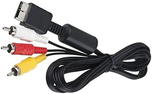 JAYJIT 1.8M AV Conversion Cable For PS2/PS3 Audio Video to 3 RCA Cables (ITS NOT A HDMI CABLE ONLY COMPATIBLE ONLY WITH PLAYSTATION)