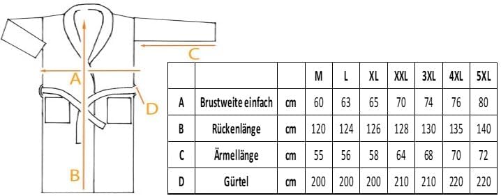 Grijsblauwe of jeansblauwe kimono voor heren van Taubert