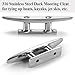 KAHACIYO Boat Cleat Open Base 4/5 /6 inch, Dock Cleat 316 Stainless Steel Marine Grade, Include Installation Accessories Screws (8 inch)