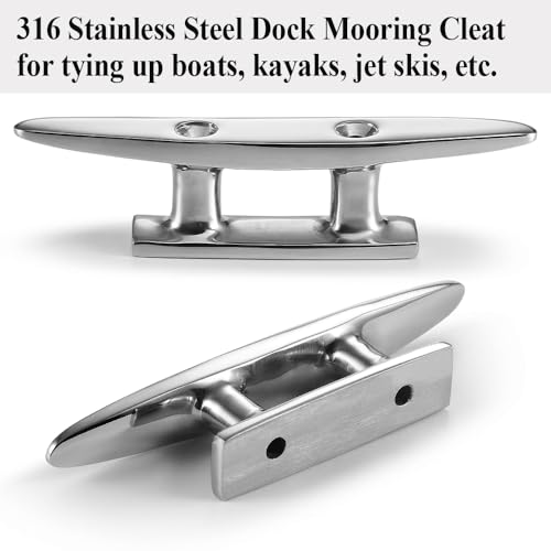 KAHACIYO Boat Cleat Open Base 4/5 /6 inch, Dock Cleat 316 Stainless Steel Marine Grade, Include Installation Accessories Screws (8 inch) by KAHACIYO - Image 5
