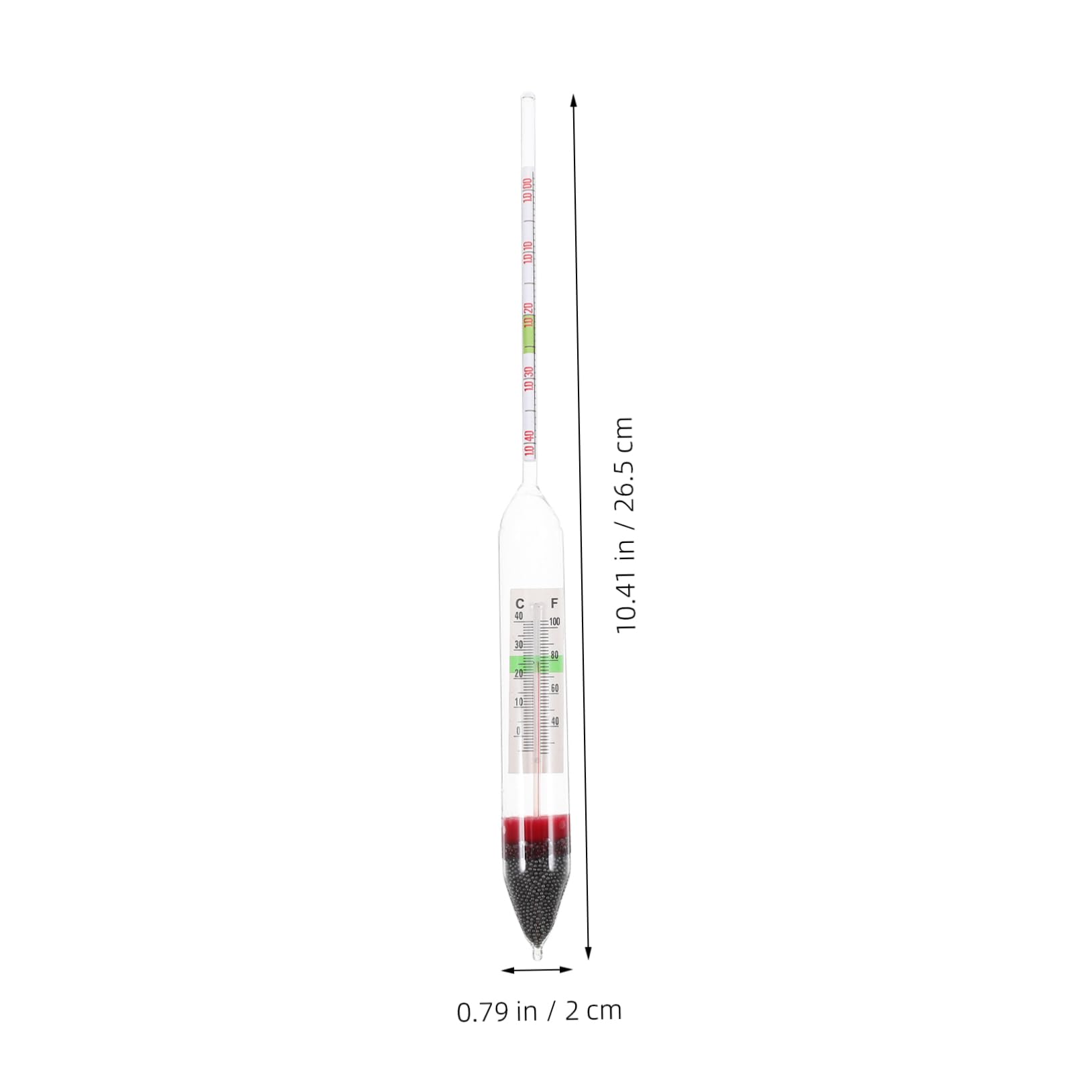 Densitometer für Aquarien und Meerwasserdensitometer aus Glas Schwimmendes Hydrometer zur Manuellen Salzgehaltsmessung von Wasserproben in Salz und Schwimmbadwasser