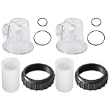 Umlaufpumpe Einsatz Komponenten für SPS25 SPS50 SPS75 SPS100, Vorfilter Abdeckung Sieb O-für Ring Dichtung Set, Transparent Ersatzteile Zubehör für Schwimmbad Filteranlage Wartung(2sets)