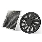 Ejoyous Ventilateur Solaire, 100 W Ventilateur d'extraction de Panneau Solaire ini Ventilateur de Puissance de Panneau Solaire étanche pour Serres Maisons Animaux de Compagnie Abris
