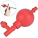 Pilipane 2 Pcs Suction Bulb Lab Quantitative Ear Sucking Washing 3 Way Rubber Bulb for Laboratory Industrial Agricultural Research Food Labs Red