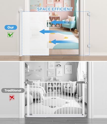Barrière de sécurité enfant extensible 0-140cm escalier et bébé - 6