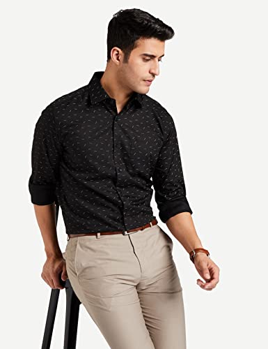 Image of Diverse Men's Cotton Printed Full Sleeve Regular Formal Shirt