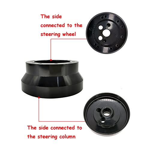 Licbund 5 / 6 Hole Steering Wheel Hub Adapter Compatible With Gmc Chevy Pontiac Cadillac Truck Pickup (Black), Swa-01 #TOP4
