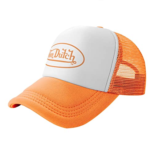 SAGELLA Trucker Hat Hip-Hop Sports Baseball Cap Casual Unisex Leisure Adjustable Size Orange