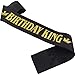 Nenluny Gold Birthday King Sash and Crown Prom Decorations for Men Gold King Crowns Sash Set Birthday Party Favors
