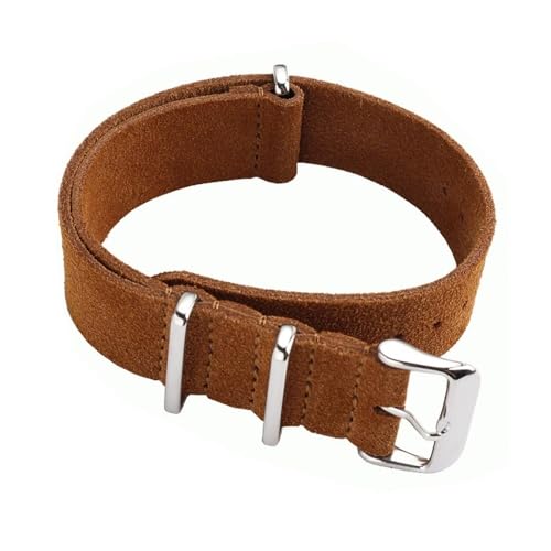 Bracelet montre vintage marron 20mm en cuir de vachette homme femme
