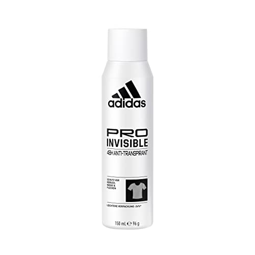adidas Pro Invisible Anti-Transpirant Deospray für sie, 48 Stunden Trockenschutz und langanhaltende Frische, 150 ml