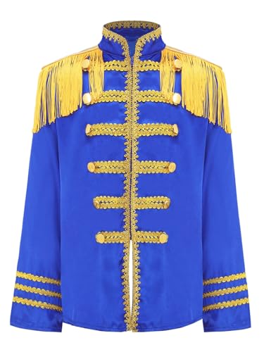 CHICTRY Kids Boys 60's Revolution Mod British Hippie Music Star Jacket Halloween Sergeant Pepper Rock Star Tailcoat