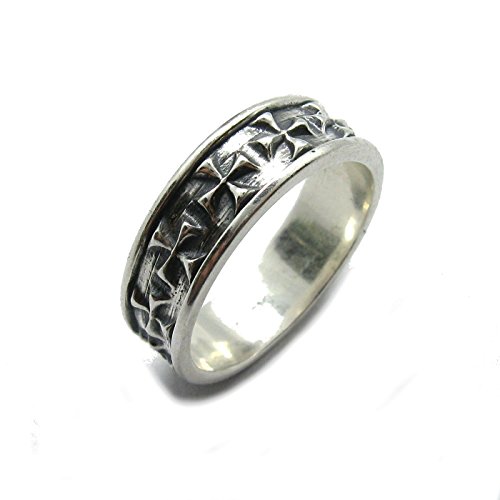 Bague en argent massif 925 Croix maltaise de haute joaillerie