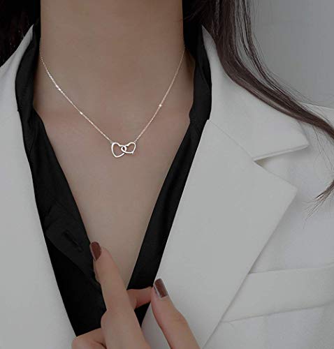 Argent sterling pour ce collier pendentif cœur entrelacé délicat et durable - 3