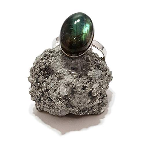 Bague Labradorite naturelle en argent 925 à porter au quotidien