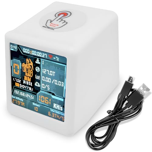 Reiwudo Bitcoins Miner USB �}�C�i�[ 1060KH/s �f�X�N�g�b�v�X�^�C�� V2 ESP32 �n�b�V�����[�g 1.54�C���` �X�}�[�g�f�B�X�v���C �Í��\���󂭂� �}�C�i�[ �\���}�C�j���O 2000% �E�B���u�[�X�g(�z���C�g)