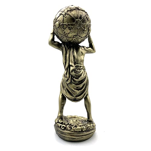 Funsxbug 7.7 Inch Atlas Holding World Greek Statue Sculpture Collectible Figurine Home Decor Living Room Desktop Decoration (Small) #TOP3