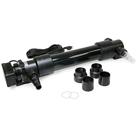 OXYFUL 55W Non-Submersible UV Ultraviolet 27" Light Clarifier Lamp Filter for Aquarium Koi Pond Fish Tank Cover