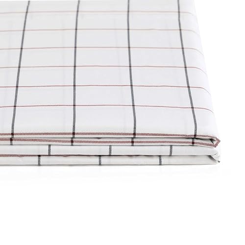 Image of Tommy Hilfiger - Sheet Set, Cotton Percale Bedding with Matching Pillowcases, Crisp & Cool, Premium Quality Home Essentials (Glasgow Windowpane Blue, Queen)