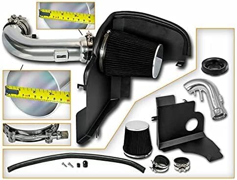R&L Racing 3.5" Black Heat Shield Cold Air Intake Kit + Filter 11-14 For Ford Mustang GT 5.0L V8