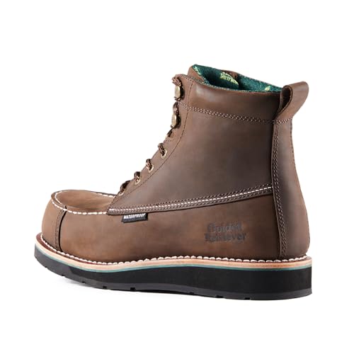 6''Composite/Soft Toe Work Boots For Men,Waterproof Wedge Moc Toe, Oil/Slip Resistant, Leather Welt, Industrial Construction Durty work Boots,EH G6155-G6255-G63553