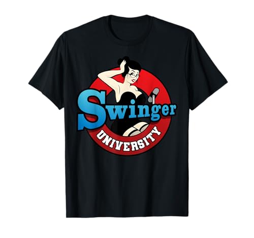 Throwback Swinger Podcast Logo - Hosts Ed & Phoebe T-Shirt