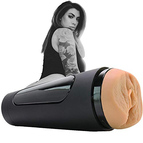 Doc Johnson Main Squeeze - Girls of Social Media - Ana Lorde - Squeeze Plate for Precise Pressure - Twist End Cap to Control Suction - Discreet Premium Stroker - Male Masturbator, Vagina, Vanilla