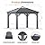 Modern Shade Wood Gazebo 11' x 11', Permanent Hardtop Gazebo with Galvanized Steel and Polycarbonate Hip Roof Hardtop, Cedar Framed Wooden Gazebo for Garden, Backyard, Patio and Deck
