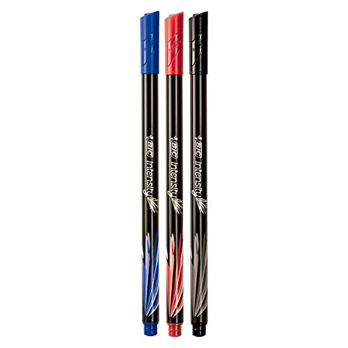 Caneta Hidrográfica BIC Intensity, 3 Cores, Ultra Fina, 0.4mm, 930191, 3 unidades