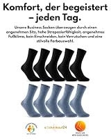 10 Paar Socken Herren Damen Schwarz Business Socken Baumwolle 70201T (Schwarz Jeans 43-46) – Ansicht 6