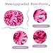 Aimengyingaizimo 2 Pack Pom Poms Cheerleading, Cheerleading Pom Poms for Girls with Baton Handle, Cheer Pompoms for Sports Team Spirit Cheering, Pompoms Cheerleader Kids(Matte Rose Pink)