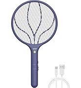 Endbug Rechargeable Fly Swatter Racket Handheld Bug Zapper with LED Light, USB Charging Electric ...