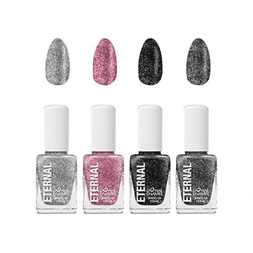 Nail Polish Set - Eternal 4 Piece Kit: Long Lasting, Quick Dry and Cruelty Free. Made in USA - 0.46 Fluid Ounces Each (Another Round Please)