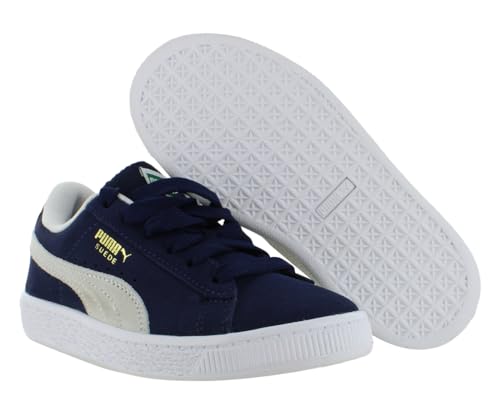 Image of PUMA Classic XXI PS Boys Shoes Size 1.5, Color: Peacoat /White