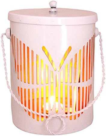 DecoVally Butterfly White Diya Metal Lantern