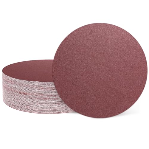 Image of sourcing map 15 Pcs 200mm 8 Inch Sanding Discs, 120 Grit Hook and Loop Sandpaper, No-Hole Aluminum Oxide Orbital Sander Sandpaper for Woodworking Automotive Metal Polishing, Red