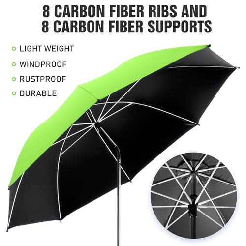 Image of 2 PACK Beach Umbrella with Clamp, 360 Adjustable Umbrellas for Chair, UPF50+ Umbrella for Beach Chair, Patio Chair, Wheelchair, Camping Chair, Golf Carts (Chair Not Included)