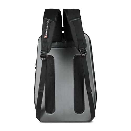 Image of SWISS MILITARY Hard Shell Backpack for Men Women, Alien Series ABS Hardshell, Travel Laptop Bag Fits Up to 15.6 Inch, Stylish Office College School Backpack, Durable & Lightweight