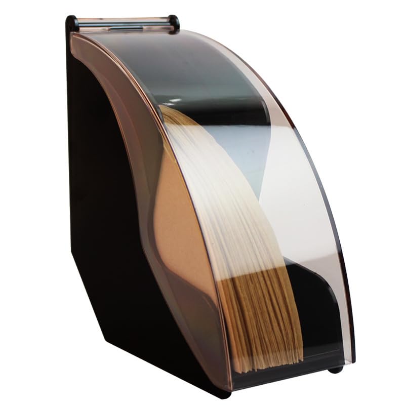 Kaffeefilterhalter, Kaffeefilter Aufbewahrung Schwarz mit staubdichtem, Aufbewahrungsbox für V60-Kegel-Kaffeefilter Kaffeefilterpapier-Spenderständer für Zuhause, Büro, Café, Hotel. (Schwarz)