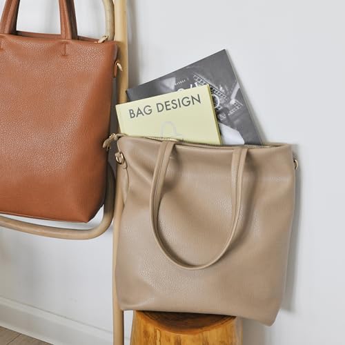 Bolso Tote Vertical para Mujer con Correa Removible en Cuero Vegano miniatura 5