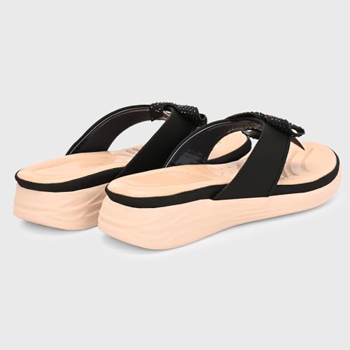 Image of Centrino Women's Sandals | Stylish Slip-On Sandals for Ladies | Durable Soft Cushioned Footbed for Comfort | Elegant & Trendy Design | Lightweight Daily And Casual Use Flip Flops (9343)