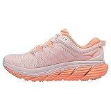 HOKA ONE ONE Womens Gaviota 3 Textile Synthetic Silver Peony Cantaloupe Trainers 9 US