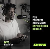 Shure MV7 USB-Mikrofon für Podcasting, Aufnahme, Streaming & Gaming, integrierte Kopfhörerleistung, alle Metal-USB/XLR-dynamischen Mikrofon, Sprach isolierende Technologie-Silber – Ansicht 3